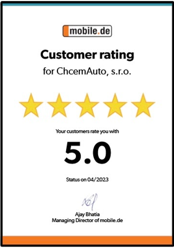 Mobile.de rating 5 star